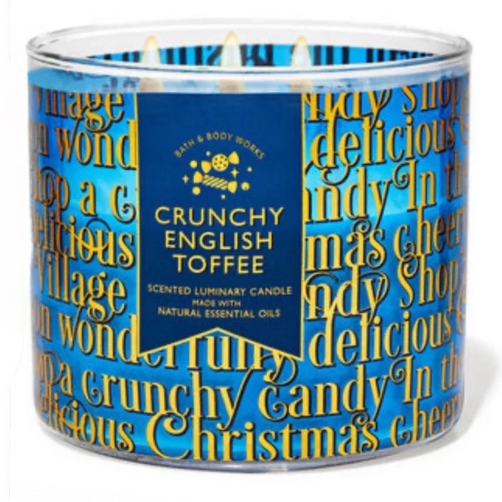 Bath & Body Works Crunchy English Toffee 3 Wick Candle